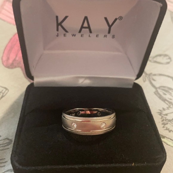 Mans Diamond band 14k New sz 10